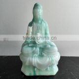 Polyresin Jade Kuan-yin Figurine thumbnail-1