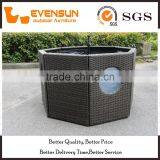 Coffee Table Wicker Fish Tank Living Room Furniture thumbnail-2