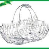 Metal Storage Basket for Fruit With Iron Handle thumbnail-1