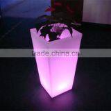 40*40*70cm Wireless Color Changing Rechargeable Plastic LED Flower Pot With Clay