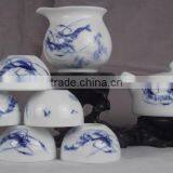 Modern Design Hand Painted Blue and White Porcelain Ceramic English Porcelain Tea Set Bone China thumbnail-1