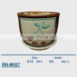 Vietnamese Ceramic Hand Carved Mini Flower Pot BN-M087 thumbnail-1