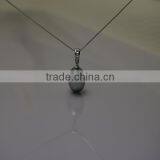 17'' 9-10mm Tahitian Peacock Pearl Necklace thumbnail-1