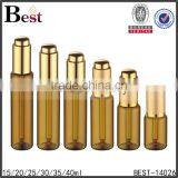 Cosmetic 20ml 30ml Essential Oil Glass Fragrance Perfume Bottle Amber Golden Aluminum Metal Pump Bottle Perfume Glass thumbnail-6