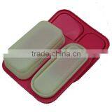 Collapsible Silicone Food Containers Dinner Bucket Lunch Box Thermal Bento Box thumbnail-4