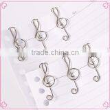 Metal Silver Color Music Note Shaped Promotional Gift Paper Clips