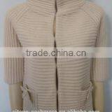 Women 3GG Cashmere/wool Rib Cardigan 2015 thumbnail-1