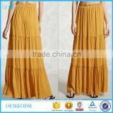 Yellow Color Stitching Design Full Fashion Latest Style Skirts thumbnail-1