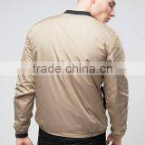 2017 Wholesale High Quality New Design Durable Baseball Collar 100% Polyester Lead Grey Casual Men Fashion Bomber Jacket thumbnail-2