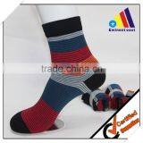 100% Modal Cotton Anti-bacterial Men's Leisure and Business Colored Striped Cotton Socks thumbnail-1