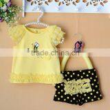 New Design Cheap Newborn Wholesale Childrens Boutique Toddler Clothing 2pcs Baby Girl Clothes Set thumbnail-1