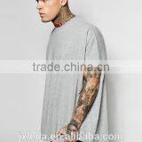 2016 Best Selling Men Oversized Step Hem Plain Crew Neck Loose T-shirt China OEM Manufacturers thumbnail-1