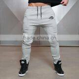 Hot Sale Mens Joggers Light Grey Cotton Polyester Spandex Slim Fit Sweatpants Custom Tapered Joggers Gym Jogger Pants thumbnail-3