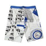 Blue and White Line Design Men Board Shorts thumbnail-3