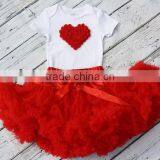 Patriotic Pettiskirts Sets Girls Clothing Cotton Top Set Skirts Chiffon Pettiskirt Set TuTu thumbnail-5