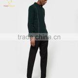 Men Pure Cashmere Green Knitted Jumpers Crew Neck Emboridery Sweaters thumbnail-4