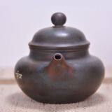 Ceramic Pottery Pure Hand Carving Tea Pot Guanmao Shape Tea Pot thumbnail-2