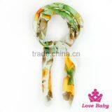 Chinese Cheap Soft Floral Pattern Jacquard Bandanna Flower Printing Smooth Kids Silk Scarf thumbnail-1