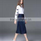 Elegant Stylish Women Long Jeans Skirts High Quality thumbnail-6