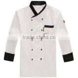 Custom Factory Price Mens Long Sleeve White Collar Chef Jacket /chef Uniforms Wholesale thumbnail-1