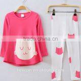 Children's Clothing Sets ,New Spring Autumn Kids Girl Clothes Set Cat T Shirt And Color Leggings Children Clothing Sets thumbnail-3