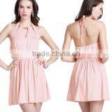 Summer Halter Mini Dresses Women Backless Sexy Casual Dresses 2016 for Wholesale thumbnail-1