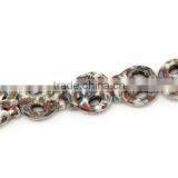 2 Strands (Grade B) Synthetic Flower Pattern Halloween Skull Head Howlite Turquoise Loose Beads thumbnail-1