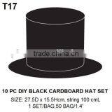 10 Pcs Papaer Craft DIY Black Cardboard Hat thumbnail-1