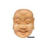 Hand Carved Happy Man Decorative Wall Wooden Mask India