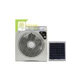 Solar Fan with LED Lamp AC/DC Rechargeable Portable