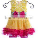 High Quality Summer Tutu Sweet Baby Applique Lace Ruffle Dress for Girls thumbnail-3