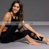 Fashion OEM Women's Yoga Wear Mesh Insert Fitness Leggings Wholesale Sport Leggings thumbnail-2