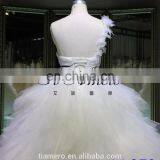 1A873 One Shoulder Ruche Sleeveless Ball Gown Evening Dress New Design 2016 thumbnail-5