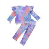 Newborn Baby Girls Boys Tie-dyeing Outfits Autumn Spring Long Sleeve Tops T Shirt + Pants Ribbed Children Clothing Set 1-5Years thumbnail-5