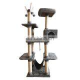 Quick Order Cats Kittens Fun Furniture Condos Wall Pet Cat Scratcher Tree Tower With Balls and Hammock thumbnail-7
