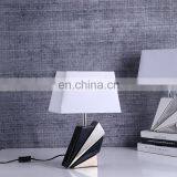 Unique Geometry Shape Hotel Modern Porcelain Bedside Lamps for Home Decor