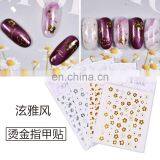 JOYFUL 697-704 Hot Selling Japanese Metallic Gold and Silver Flower Leaf Nail Sticker Nail Decals thumbnail-2