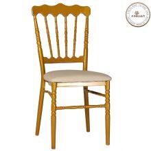 Home Furniture Side Chair With Wood Leg Armless Plastic Dining Chair With PU Leather Cushion thumbnail-1