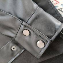 Women's Fashion Eco Leather Shirt thumbnail-4