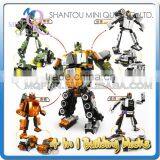 Mini Qute 4 in 1 Super Hero Plastic Robot Changing Model Car Building Blocks Brick Model Educational Toy NO.MQ 038