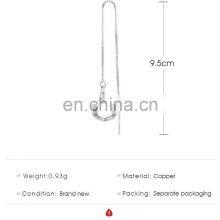 1PC Ear Clip Long Tassel Earrings for Women 2021 Zircon Ear Cuff Earring Ear Line Fashion Jewelry Gift thumbnail-2