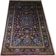 3x5ft Red Color Handmade Silk Persian Carpet Hanging Tapestry thumbnail-2