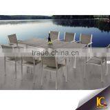 Sponga 2016 Garden furniture plastic wood aluminum frame extendable rattan chair dining set outside patio furniture                        
                                                Quality Choice