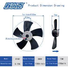 300mm AC Axial Flow Fan for Air Conditioner Cooling Unit (K-AC300-A220-16) thumbnail-3