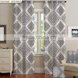 Terylene Fabric Geometric Pattern Bedroom Window Curtains thumbnail-1
