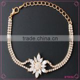 Gold and Silver Lotus Flower Bracelet For Women Fashion Jewelry