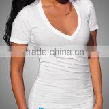 Deep Neck Ladies Sexy Tshirts thumbnail-4