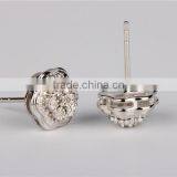 Micro Pave Setting 925 Silver CZ Earrings thumbnail-2