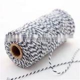 Black & White Baker's Twine 12ply Thick Craft String Tag String Scrapbooking String for Party Wedding Decorations