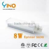 8W 4pin 2pin LED PL led g24 lamp 110lm/w